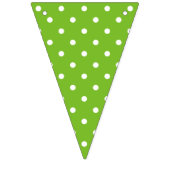 Bannière À Fanions Citrons jaunes, Pois blancs verts (Deuxième drapeau)