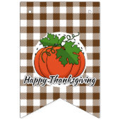 BANNIÈRE À FANIONS CITROUILLE BROWN - BON THANKSGIVING (Deuxième drapeau)