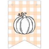 Bannière À Fanions Citrouille Peach En vichy Baby shower Bunting Flag (Deuxième drapeau)