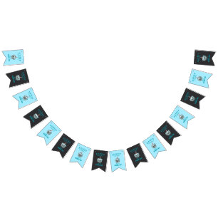 Bannière À Fanions Citrouille turquoise Halloween Allergie Traitement
