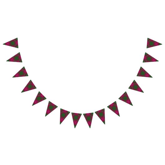 Bannière À Fanions Clan écossais Crawford Tartan (Tout)