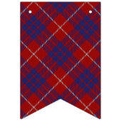 Bannière À Fanions Clan écossais Hamilton Red et Blue Tartan (Deuxième drapeau)