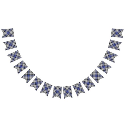 Bannière À Fanions Clan tartan blanc et bleu de Hannay (Tout)