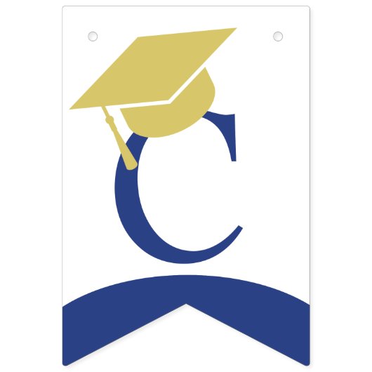 Bannière À Fanions classe 2025, classe 2026 graduation (Premier drapeau)