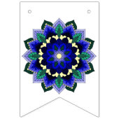 Bannière À Fanions Classe de 2025 ! Mandala en bleu foncé (Premier drapeau)