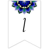 Bannière À Fanions Classe de 2025 ! Mandala en bleu foncé (Troisième drapeau)