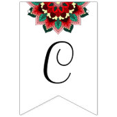 Bannière À Fanions Classe de 2025 ! Mandala en rouge (Deuxième drapeau)