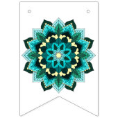 Bannière À Fanions Classe de 2027 ! Mandala en aqua (Premier drapeau)