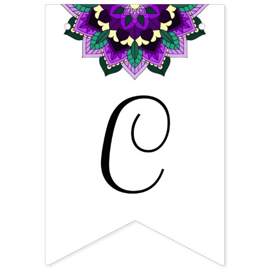 Bannière À Fanions Classe de 2029 ! Mandala en violet (Deuxième drapeau)