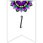 Bannière À Fanions Classe de 2029 ! Mandala en violet (Troisième drapeau)