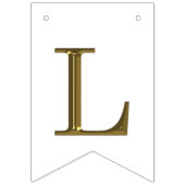 Bannière À Fanions Classe de l'or 2016 et de blanc de photo (Troisième drapeau)