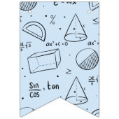 Bannière À Fanions Classe mathématique | Décor bleu noir et pastel (Deuxième drapeau)