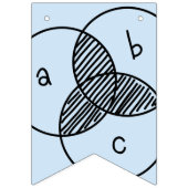 Bannière À Fanions Classe mathématique | Décor bleu noir et pastel (Premier drapeau)