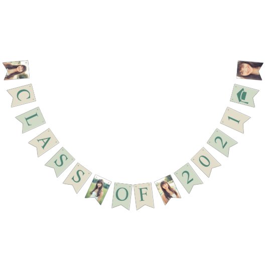 Bannière À Fanions Classe neutre de Modèle photo de diplômes 2021 (Tout)