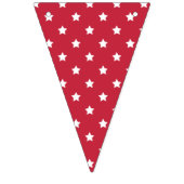 Bannière À Fanions Classic Stars White - Cherry Red (Deuxième drapeau)