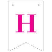 Bannière À Fanions Classique mignon rose chaud heureux message d'anni (Deuxième drapeau)