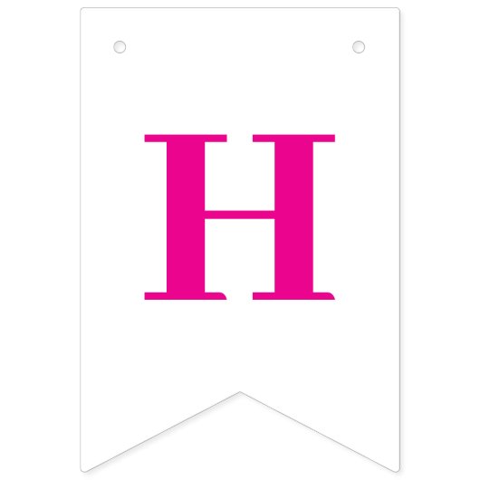 Bannière À Fanions Classique mignon rose chaud heureux message d'anni (Deuxième drapeau)