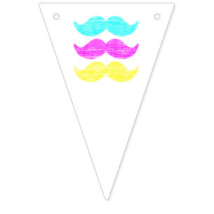 Bannière À Fanions CMY Moustaches