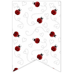 Bannière À Fanions Coccinelle Rouge Coléoptère Amoureux des Insectes
