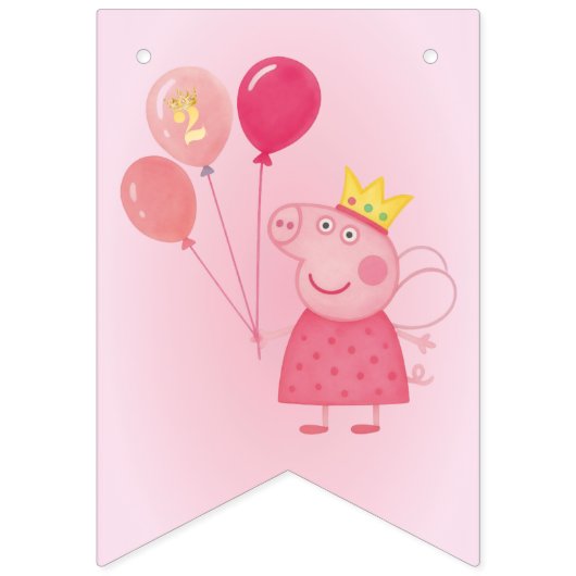 Bannière À Fanions Cochon Peppa (Premier drapeau)