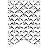 Bannière À Fanions Coeur ailé gothique Mariage Personnalisé Monogramm (Deuxième drapeau)