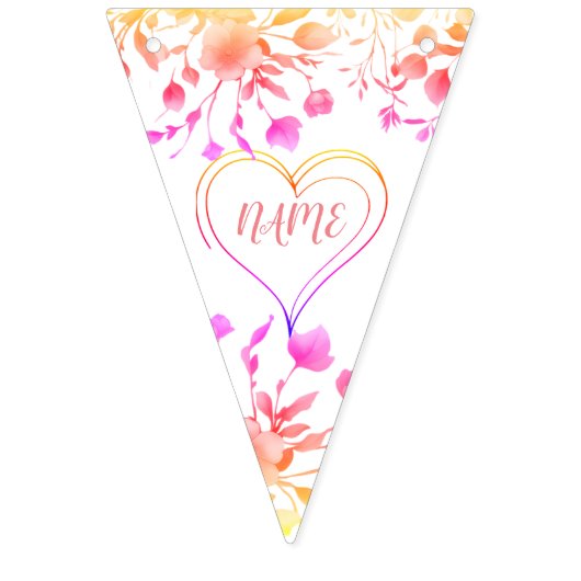 Bannière À Fanions Coeur baby shower (Seizième drapeau)