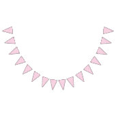 Bannière À Fanions Cœurs Classiques Blanc - Rose Clair (Tout)