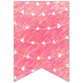 Bannière À Fanions Coeurs roses (Deuxième drapeau)