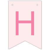 Bannière À Fanions Coeurs roses de Saint-Valentin Décor d'anniversair (Deuxième drapeau)