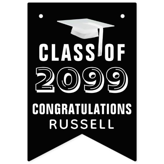 Bannière À Fanions Collage de photos CLASSE D'ÉTUDES DE Noir (Premier drapeau)