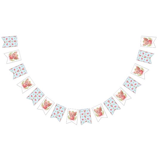 Bannière À Fanions Collection Coeur d'ours - Bleu (Tout)