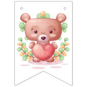 Bannière À Fanions Collection Coeur d'ours - Bleu (Deuxième drapeau)