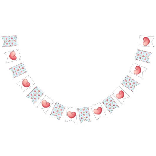 Bannière À Fanions Collection Coeur d'ours - Bleu (Tout)