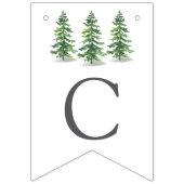 Bannière À Fanions Collection de Mariages de la forêt de pins d'aquar (Premier drapeau)