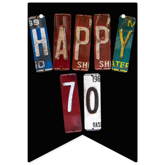 Bannière À Fanions collection de plaques rouillées 70e anniversaire (Deuxième drapeau)