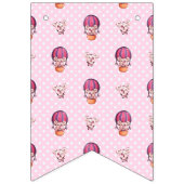 Bannière À Fanions Collection d'ours itinérants - rose (Troisième drapeau)