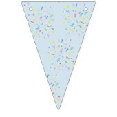 Bannière À Fanions Confetti Blue 1er anniversaire (Premier drapeau)