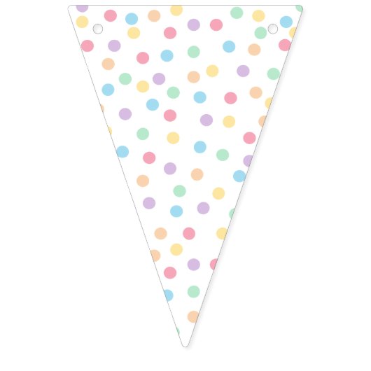 Bannière À Fanions Confetti Pastels (Points) (Deuxième drapeau)