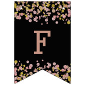 Bannière À Fanions Confetti Sparkle Rose Gold Mariage pour toujours (Deuxième drapeau)