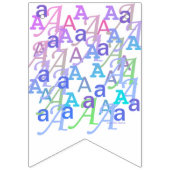Bannière À Fanions Confettis en forme de lettre "A" (Premier drapeau)