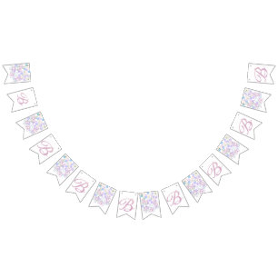 Bannière À Fanions Confettis en forme de lettre "B"