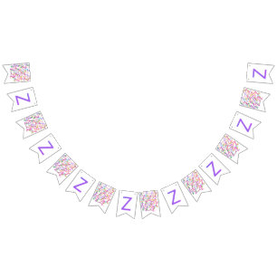 Bannière À Fanions Confettis en forme de lettre "Z"