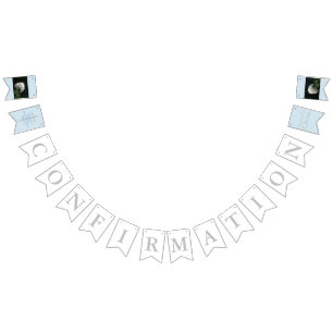 Bannière À Fanions Confirmation Cross Boy Blue Vos PHOTOS