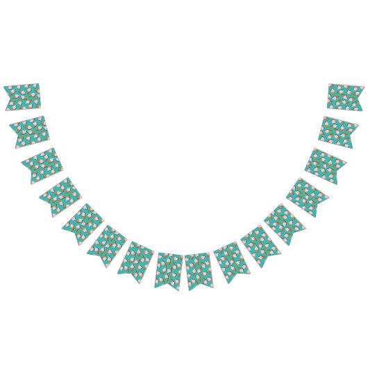 Bannière À Fanions Congés gaufres crème glacée et motif de yaourt con (Tout)