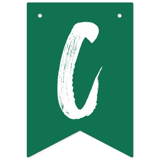 Bannière À Fanions Congrats Modernes Grad Green Graduation (Deuxième drapeau)