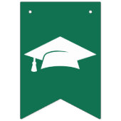 Bannière À Fanions Congrats Modernes Grad Green Graduation (Premier drapeau)
