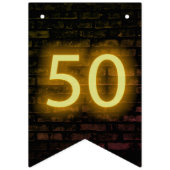 Bannière À Fanions Connexion Neon en brique pour 50e anniversaire (Premier drapeau)
