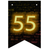 Bannière À Fanions Connexion Neon en brique pour 55e anniversaire (Premier drapeau)