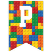 Bannière À Fanions Construction Blocs Anniversaire (Troisième drapeau)