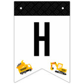 Bannière À Fanions Construction Camions Thème Anniversaire (Premier drapeau)